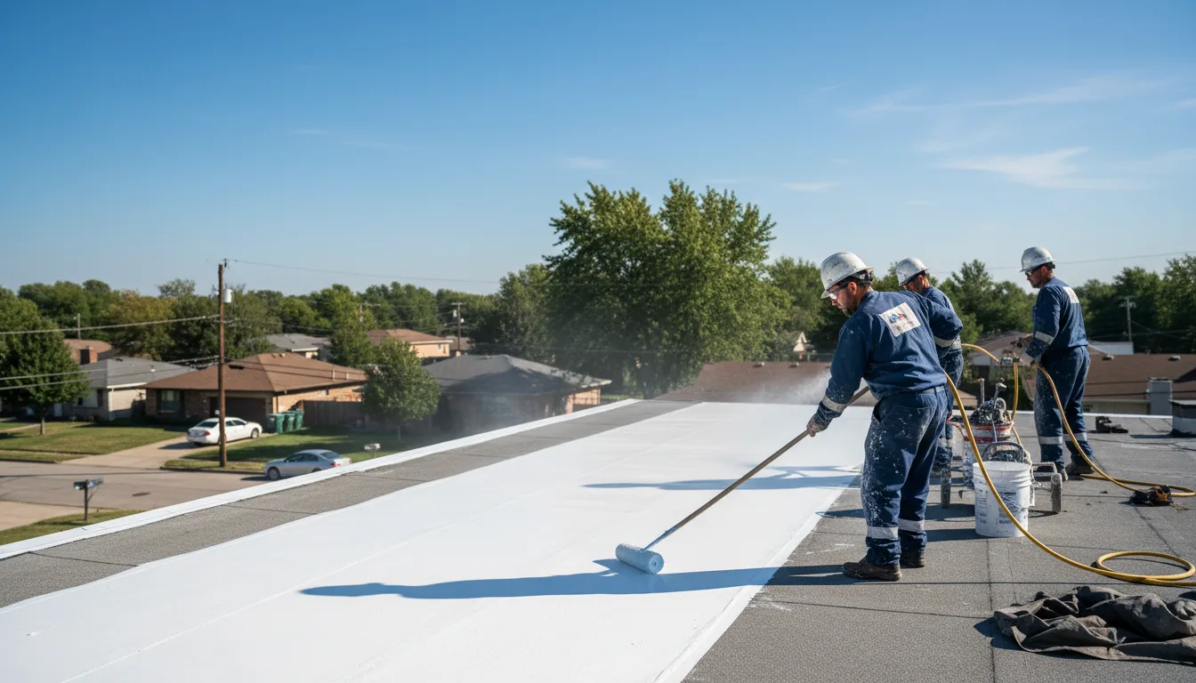 Commercial roof coating in Evensville, TN near me